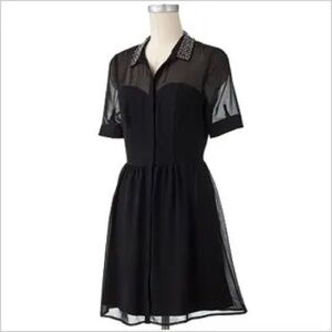 LC Lauren Conrad Black A-Line Mini Dress